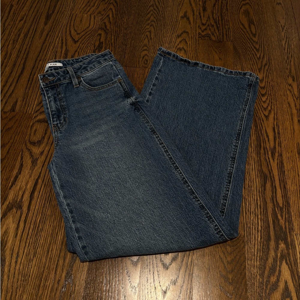 celebrity pink mid rise baggy jeans